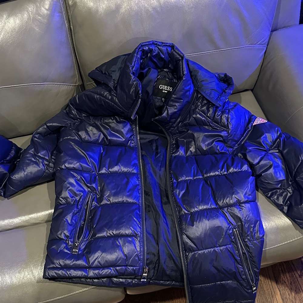 Guess Dark Blue Quilted Jacket